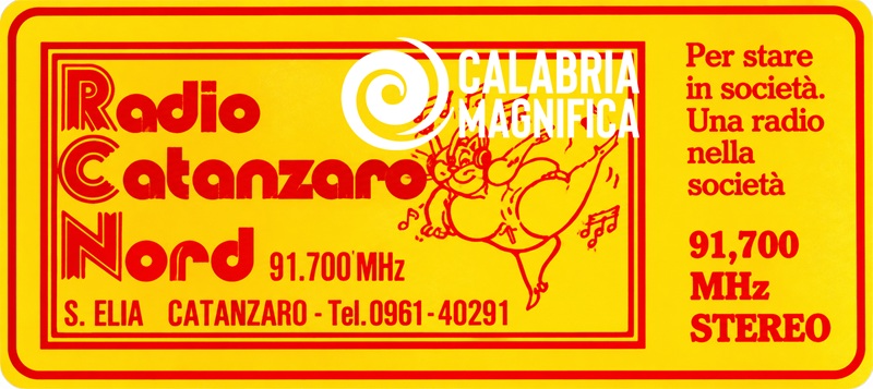 Radio Catanzaro Nord, adesivo, radio scomparse