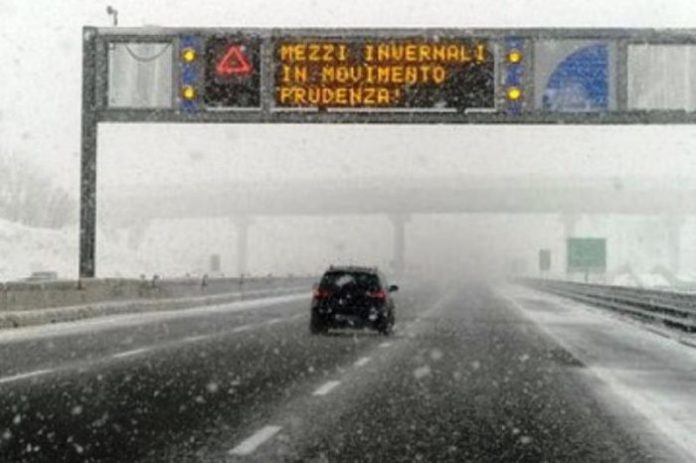 neve su autostrada