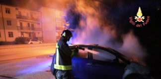 Soverato incendio autovettura, Vigili del Fuoco