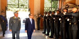 GDF Roma il ministro Tria in visita queta mattina al comando generale-min