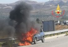 incendio autovettura Cropani