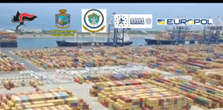 carabinieri guardai di finanza sequestro cocaina porto di Gioia Tauro
