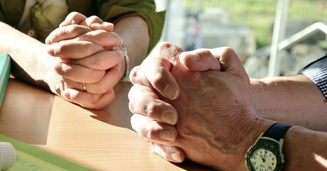 le mani, preghiera, fede
