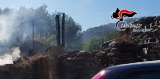 Ortì (RC), incendio Carabinieri Reggio Calabria