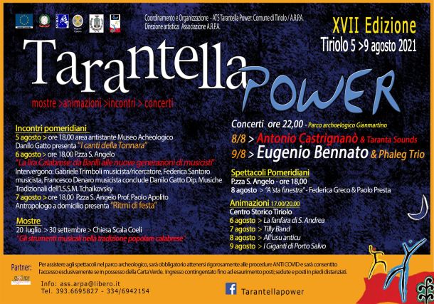 Tarantella power 5 agosto 9 agosto 2021 XVII Edizione