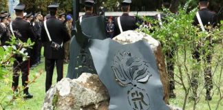 Monte Covello, commemorazione ai Carabinieri caduti