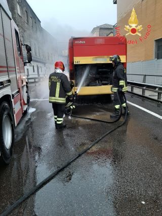 incendio Catanzaro, autobus