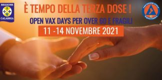 Terza dose in Calabria open vax days