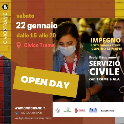 open day civico trame servizio civile 2022