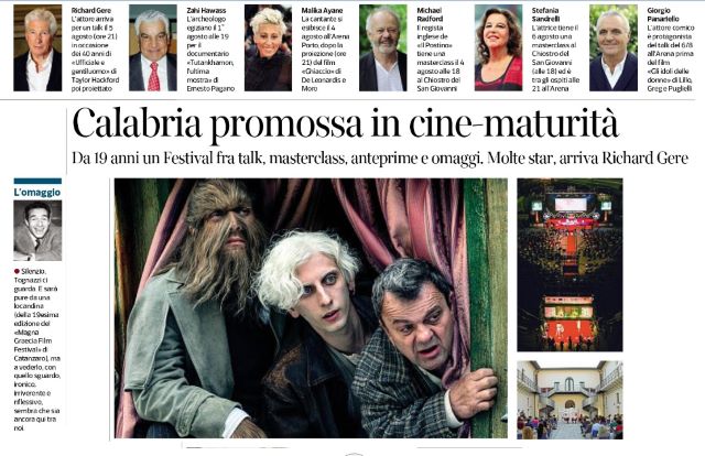 Calabria promossa in cine-maturità, Corriere della Sera