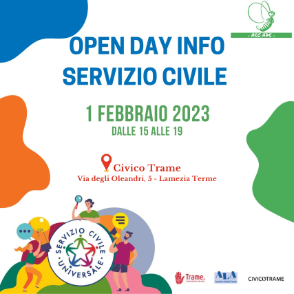 Servizio Civile Trame - Open Day SC 1 febbraio 2023