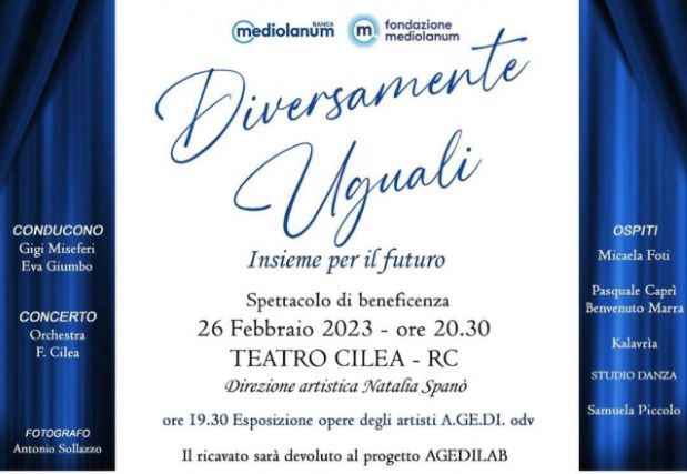 Diversamente Uguali Teatro Cilea Reggio Calabria 26 febbraio 2023