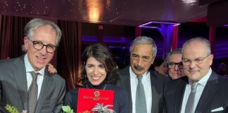 Premio Numeri Uno - Città di Sanremo assegnato a Giorgia (opera orafo Affidato) (in foto -BIANCHERI, GIORGIA, BARTOLETTI, AFFIDATO)