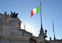 25 aprile, Festa della Liberazione, Italia, Roma, Vittoriano, Bandiera Italiana