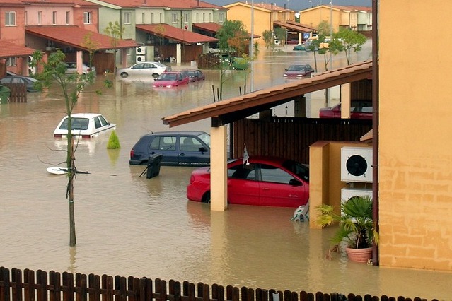 Alluvione, case allegate, maltempo