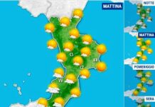 Previsioni meteo 28 maggio (fonte 3Bmeteo.com)
