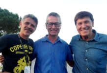 Luigi Mussari con Marco e Gianni Morandi (foto archivio)