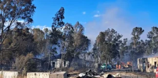 Incendio tra Sibari e Villapiana