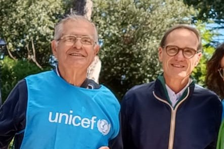 Volontarie Unicef con Nino Mustari e Giuseppe Raiola