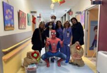Spiderman all'ospedale pugliese ciaccio