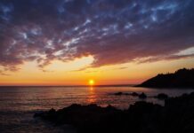 Calabria, Scalea, tramonto