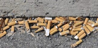 inquinamento ambientale, mozziconi di sigarette