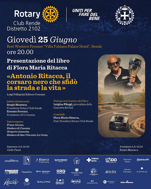 Rende rende omaggio al pilota Antonio Ritacca Rende rende omaggio al pilota Antonio Ritacca