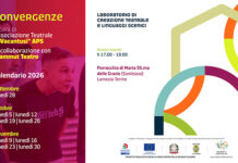“Convergenze”, nove appuntamenti teatrali nell’ambito di “Intrecci – Abitiamo il Lametino” “Convergenze”, nove appuntamenti teatrali nell’ambito di “Intrecci - Abitiamo il Lametino”